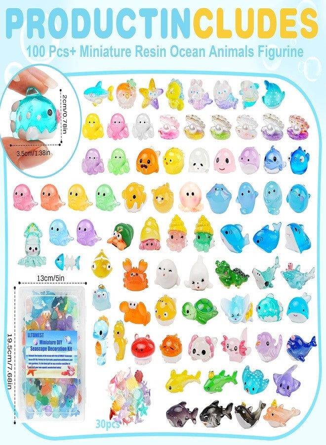 LLTDMEST 100+pcs Ocean Mini Resin Animals 78 Styles Tiny Sea Resin Animals Figurines Miniature Little Plastic Animal for Garden Micro Landscape DIY Fish Tank Aquarium Potted Gift Dollhouse Décor - Image 2
